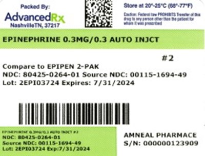 Label 1 (Epinephrine Injct 80425 0264 01)